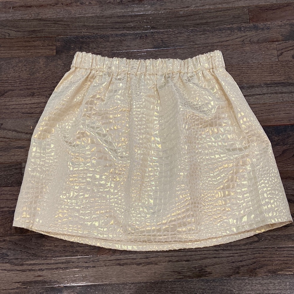Pom + Larkin, gold skirt, size L